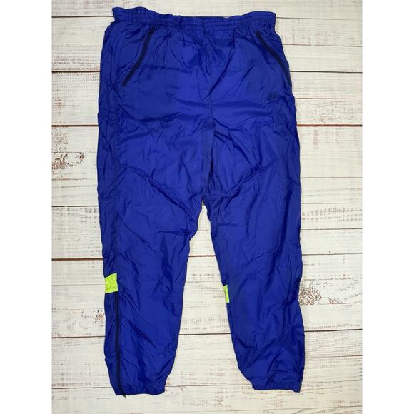 Vintage Nike Matching Tracksuit Men's Size XL Blue Yellow Hooded Zip 90's - Picture 11 of 16